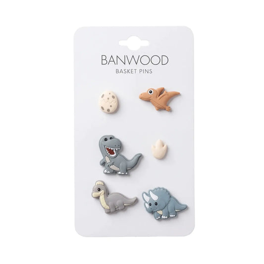 Banwood Basket Pins - Dinosaurs